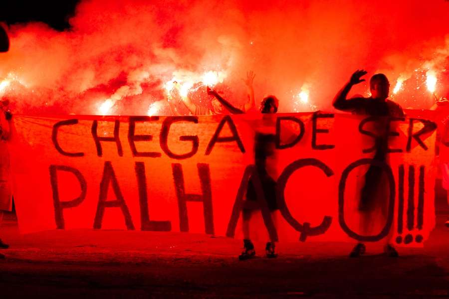 Torcedores protestaram no Estádio do Canindé