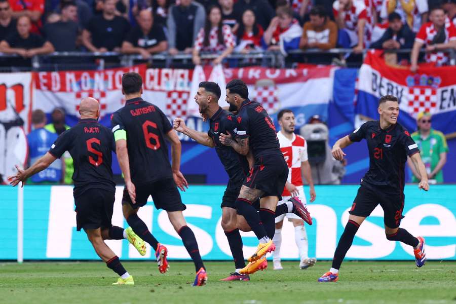 Albania scored a last-gasp equaliser