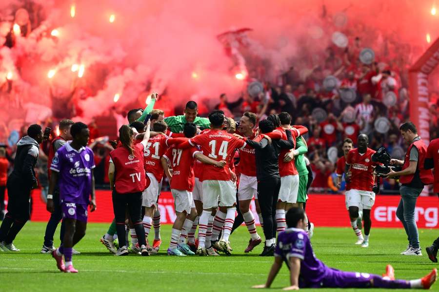 PSV celebrate their win