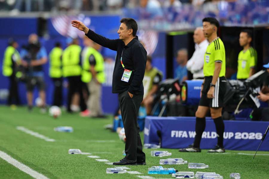 Iran coach Amir Ghalenoei reacts on the touchline Iran coach Amir Ghalenoei reacts on the touchline