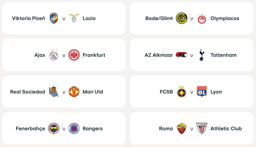 Tabloul optimilor Europa League Tabloul optimilor Europa League