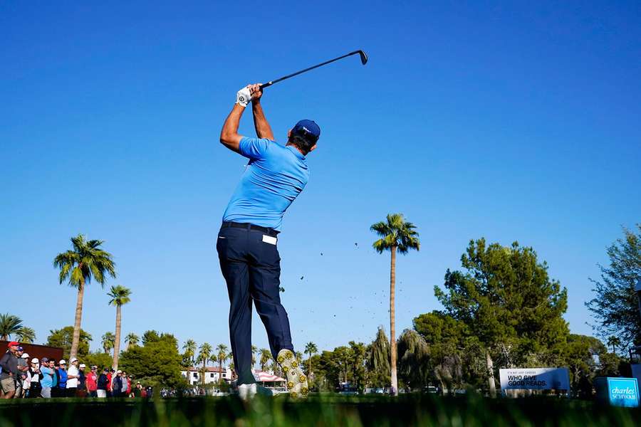 Padraig Harrington plays a tee shot in the Charles Schwab Cup Championship