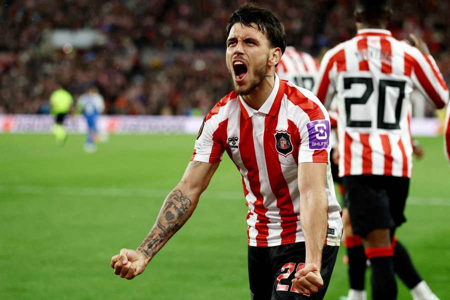 Sunderland's Enzo Le Fee celebrates scoring