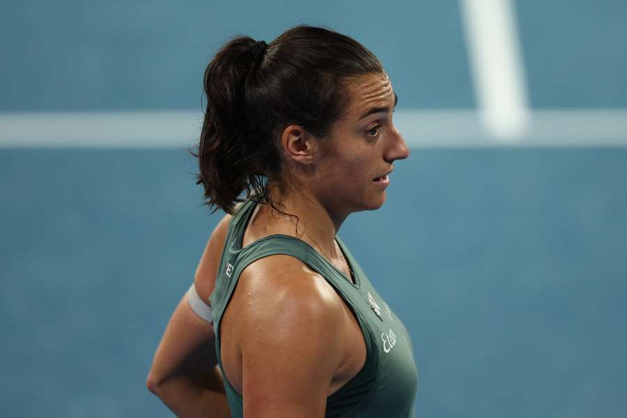 Caroline Garcia à l'entraînement cette semaine.