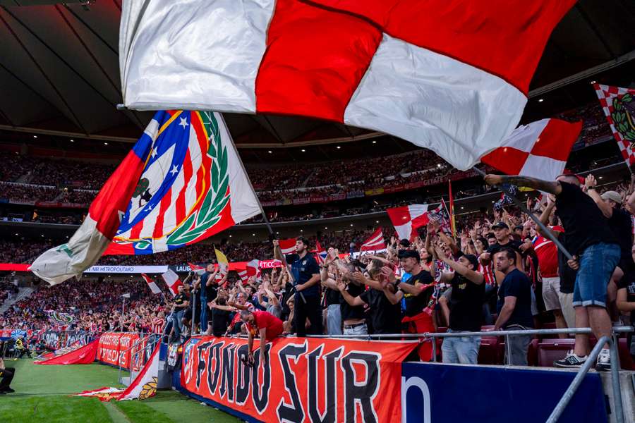 Les supporters de l'Atlético de Madrid, plus tôt dans la saison.