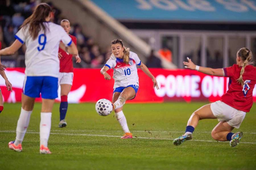 Parkinson playing for England's U23s