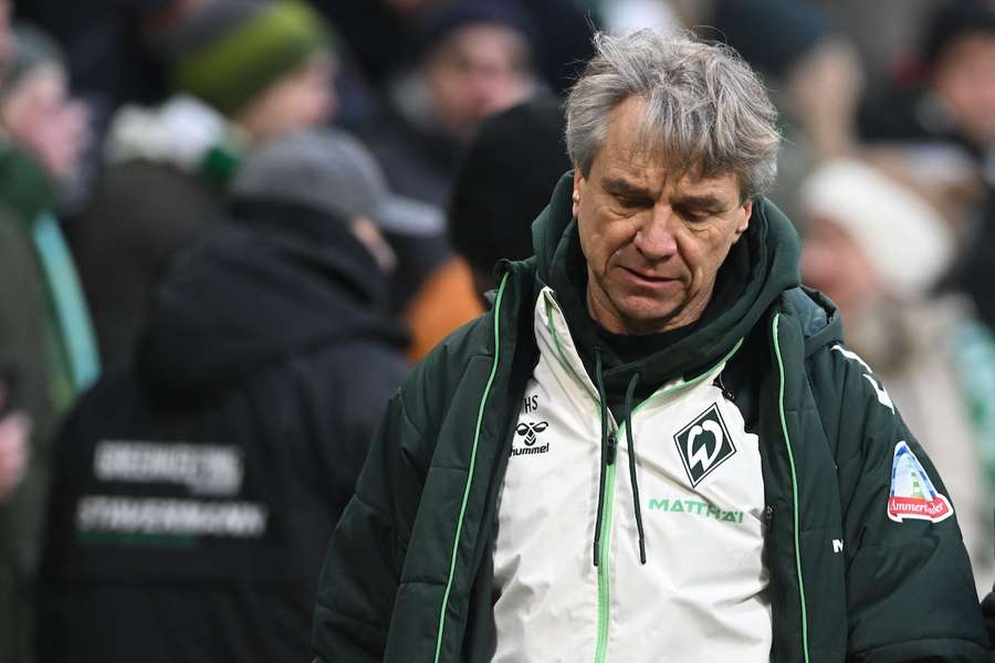 Horst Steffens Situation ist trotz des späten Punktgewinns für Bremen gegen Gladbach prekär.