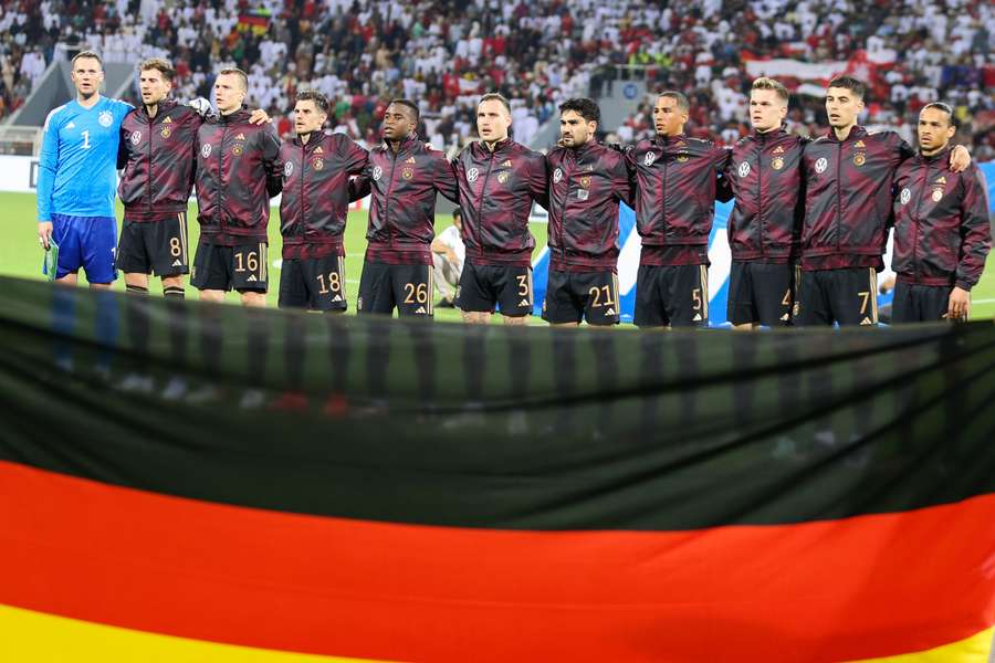 Das Teamfoto der deutschen Mannschaft vor der WM-Generalprobe im Oman.