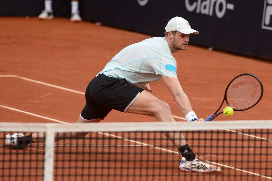 Yannick Hanfmann am Netz.