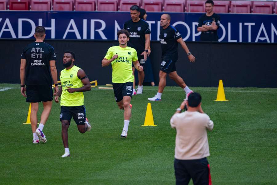 Julián Álvarez, entrenando con el Atlético de Madrid Julián Álvarez, entrenando con el Atlético de Madrid
