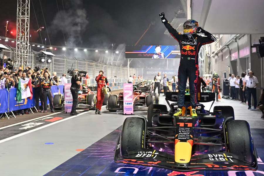 Sergio Perez won the race influenced by rain