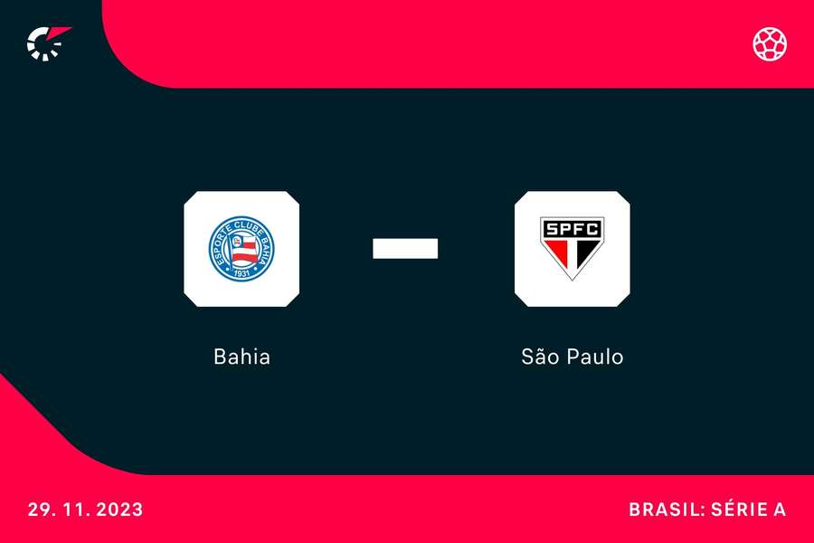 Bahia e São Paulo jogam nesta quarta-feira (29), às 20h, na Arena Fonte Nova, em Salvador
