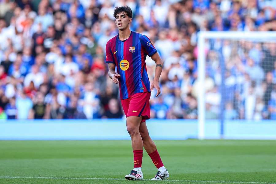 Barca's Marc Bernal during the friendly against Birmingham City