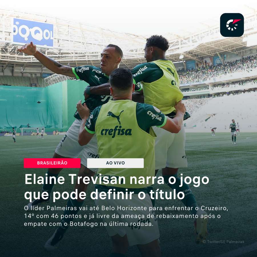 Jogo do título: Onde assistir a Cruzeiro x Palmeiras ao vivo e