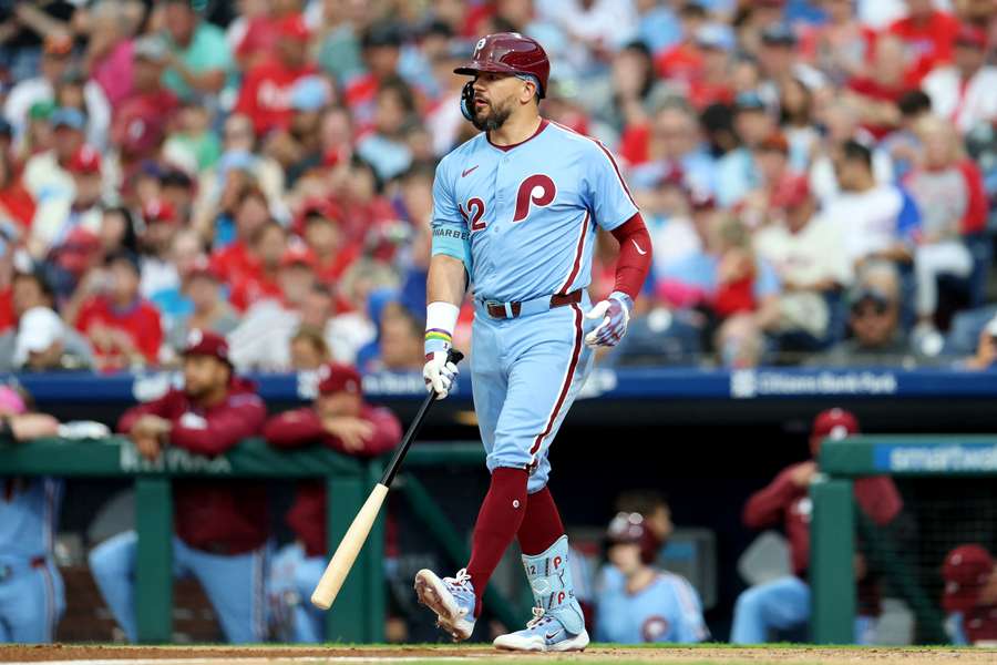 Philadelphia Phillies Kyle Schwarber during his four-home run night (2025) Philadelphia Phillies Kyle Schwarber during his four-home run night (2025)