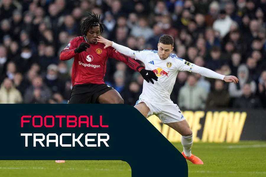 Manchester United's Patrick Dorgu and Leeds' Gabriel Gudmundsson battle for the ball Manchester United's Patrick Dorgu and Leeds' Gabriel Gudmundsson battle for the ball
