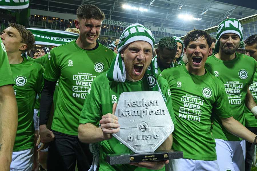 Romano Postema was afgelopen seizoen topscorer van promovendus FC Groningen