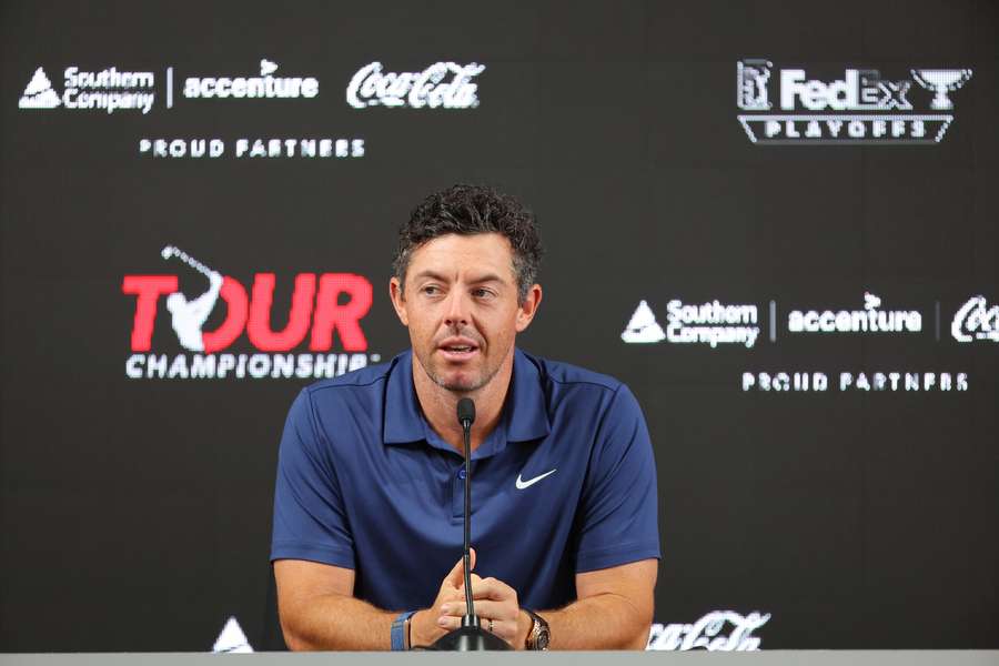 McIlroy speaks to the press