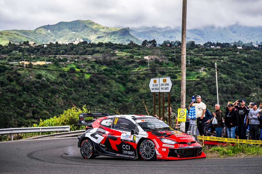 Takamoto Kacuta na Rallye Kanárských ostrovů.