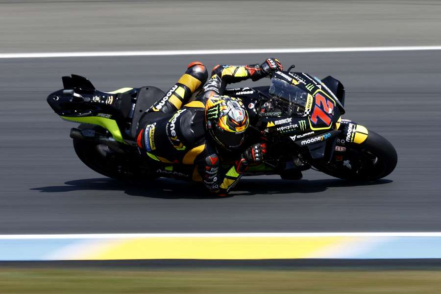 VR46 Racing Team's Marco Bezzecchi in action during the race