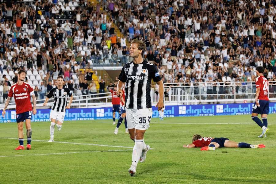 Gori dopo il 2-1 Gori dopo il 2-1