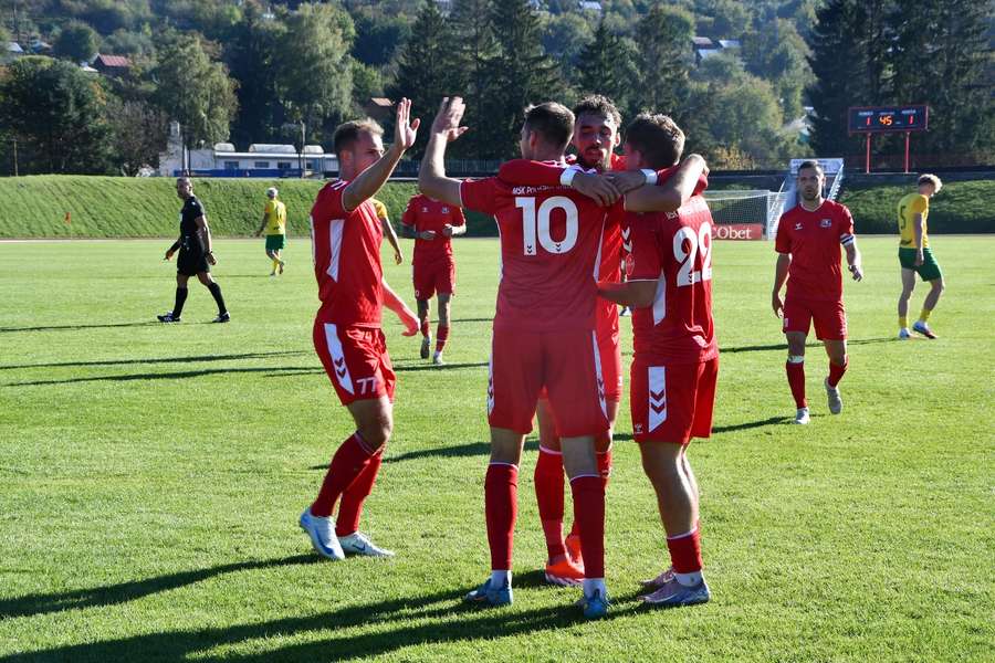 Radosť hráčov Považskej Bystrice.