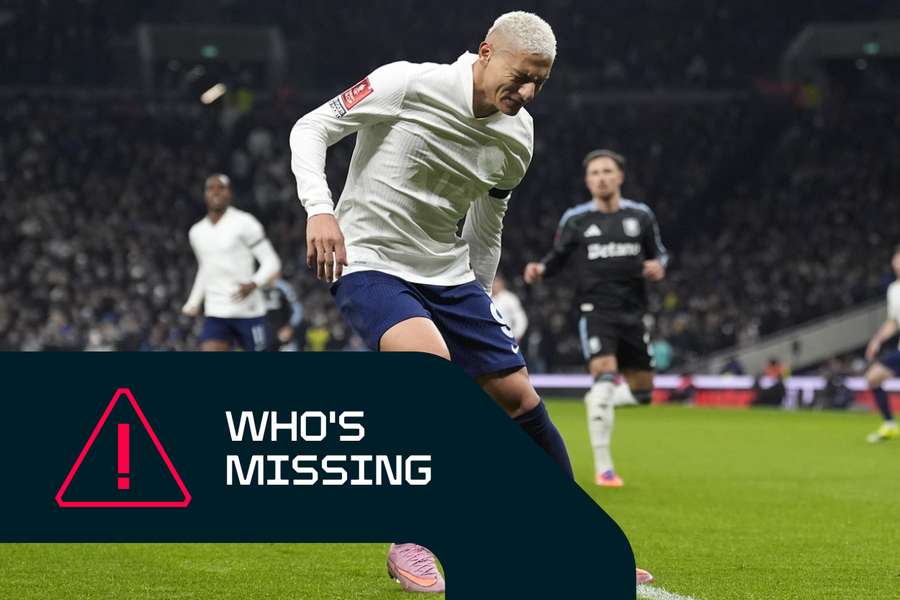 Tottenham Hotspur's Richarlison pulls up with an injury