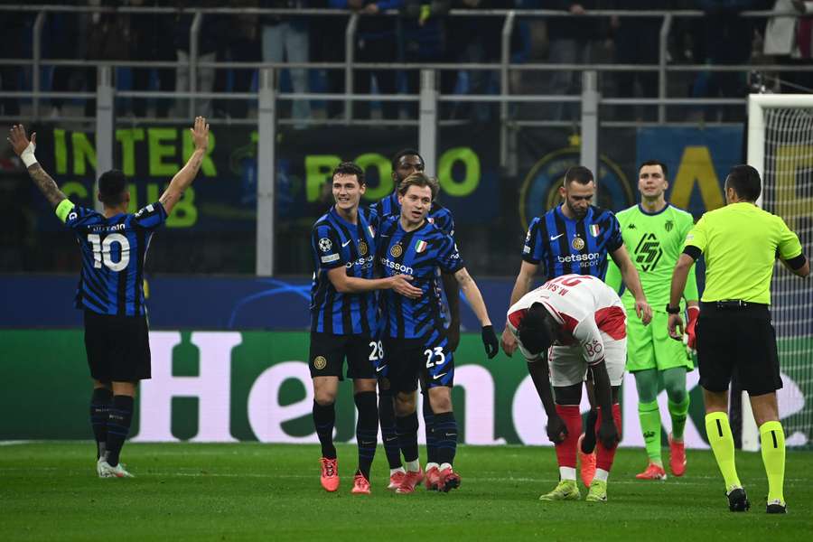 Inter scored three in the win over the Ligue 1 side