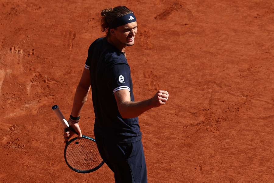 Alexander Zverev celebrates his win