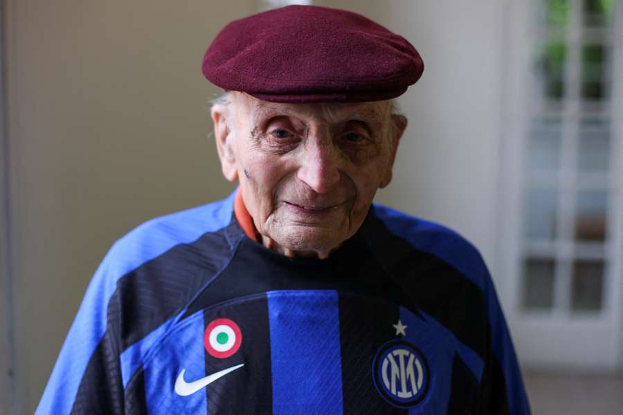 Enrico Vanzini in the retirement home where he resides in Padua, Italy