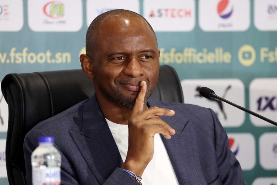 Patrick Vieira during his Senegal unveiling Patrick Vieira during his Senegal unveiling