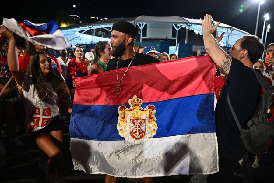 Serbian fans never hide their love for Djokovic