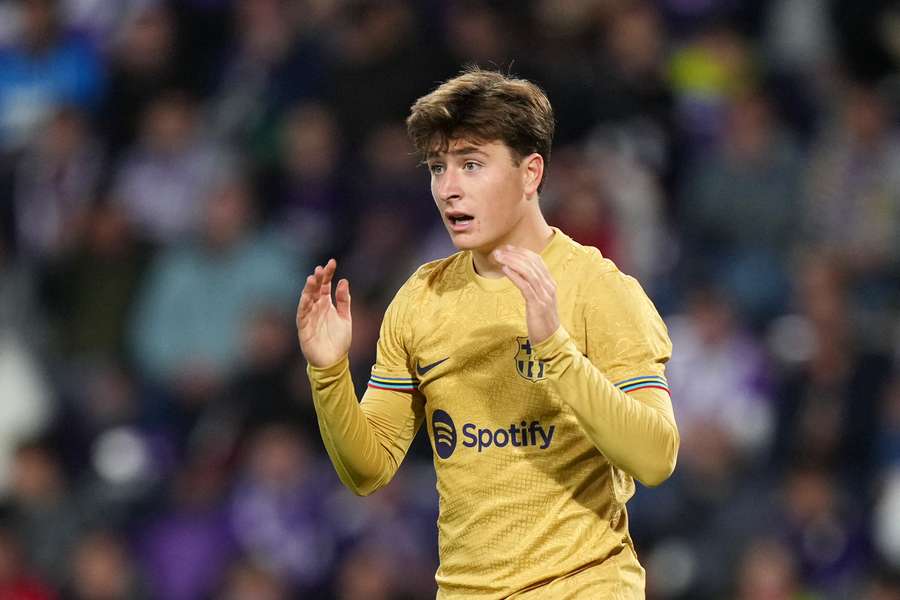 Pablo Torre, en un partido con el Barça.