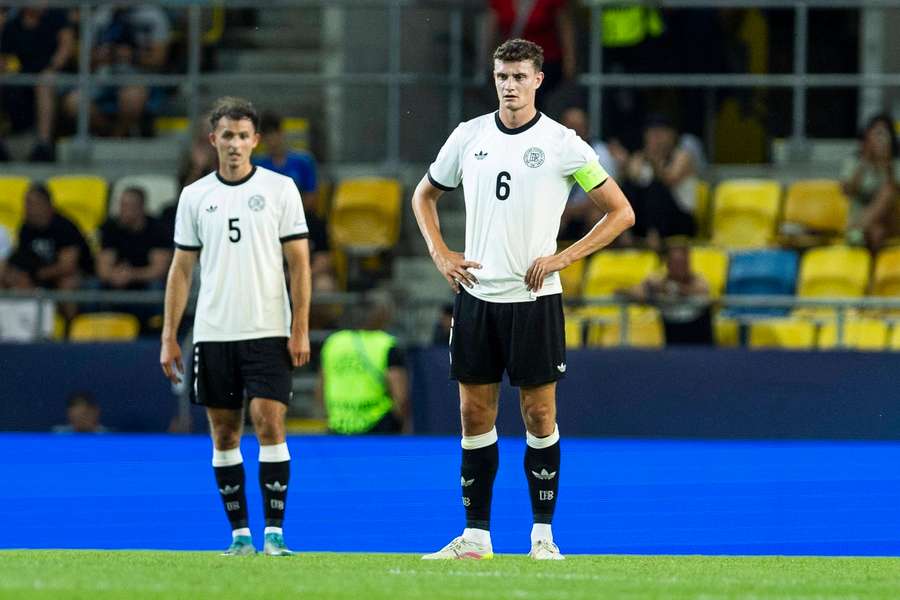 Max Rosenfelder und Eric Martel beim Spiel gegen Italien.
