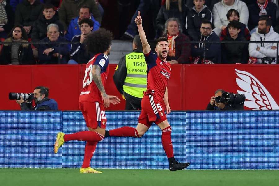 David García celebra el 0-1 junto a Aridane