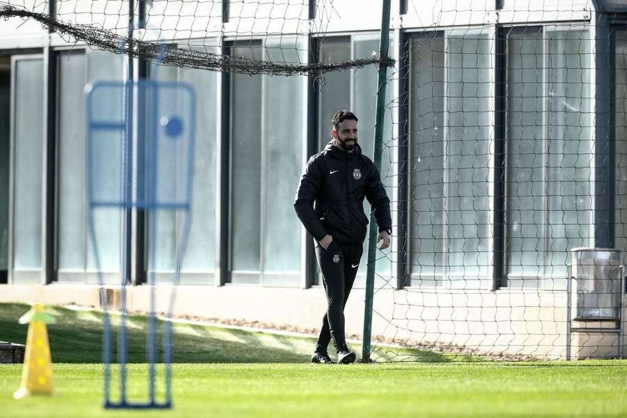 Rúben Amorim no treino do Sporting