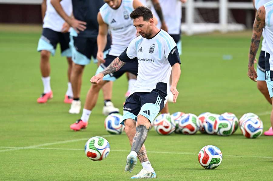 Messi während einer Trainingseinheit