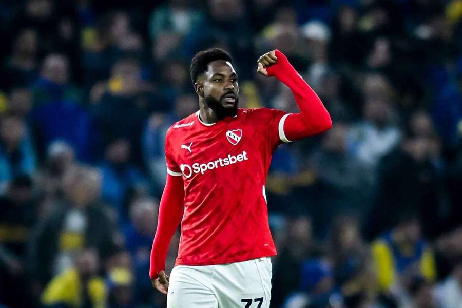 Álvaro Angulo, en un partido de Independiente