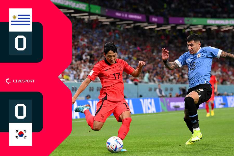 Střet Uruguaye s Jižní Koreou nepřinesl ani gól, ani střelu na bránu.