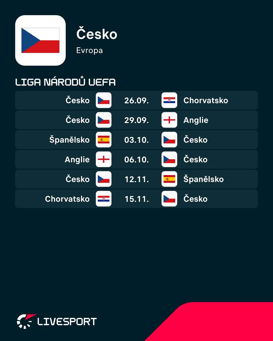 Program českého národního týmu. Program českého národního týmu.