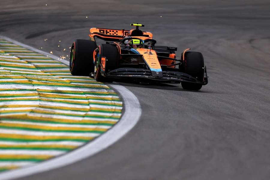 Lando Norris of McLaren secured pole position for the sprint race at the Sao Paulo Grand Prix
