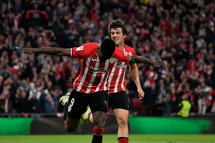 Iñaki Williams scoorde de 3-1 voor Athletic 