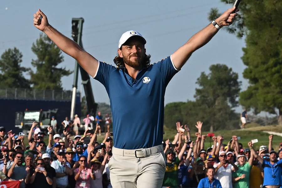 Europe's Fleetwood celebrates in the Rome sunshine