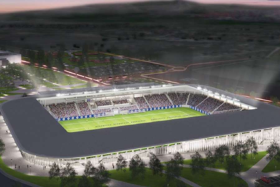 Projeto do novo estádio em Bistrița
