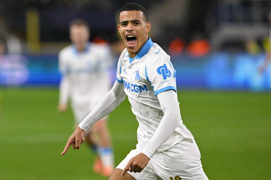 Greenwood celebrates scoring for Marseille