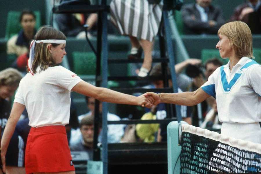 Mandlíková a Navrátilová se utkaly ve finále grandslamů hned třikrát. Mandlíková a Navrátilová se utkaly ve finále grandslamů hned třikrát.