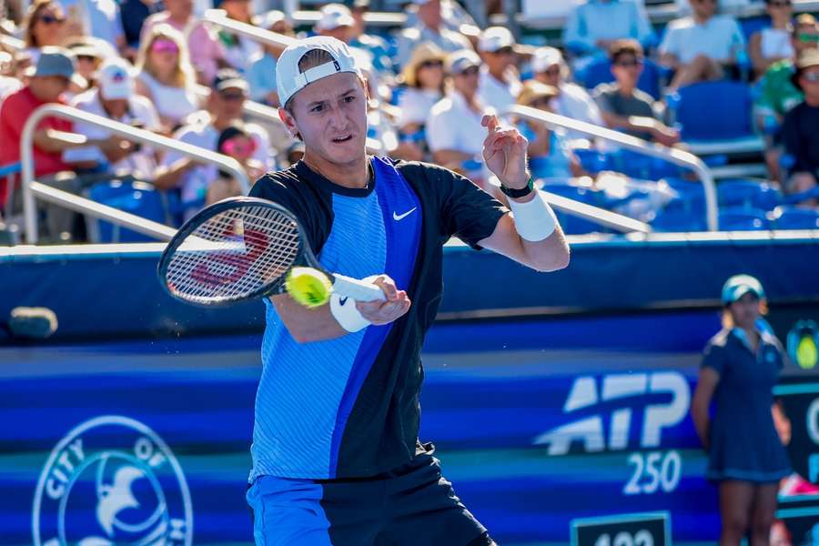 Sebastian Korda během turnaje v Delray Beach. Sebastian Korda během turnaje v Delray Beach.