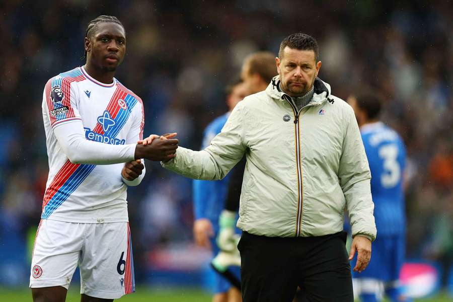 Pressure is building on Pierre Sage (right) after Brighton loss Pressure is building on Pierre Sage (right) after Brighton loss
