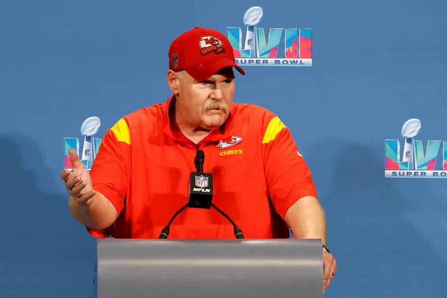 Andy Reid en conférence de presse d'après-match.