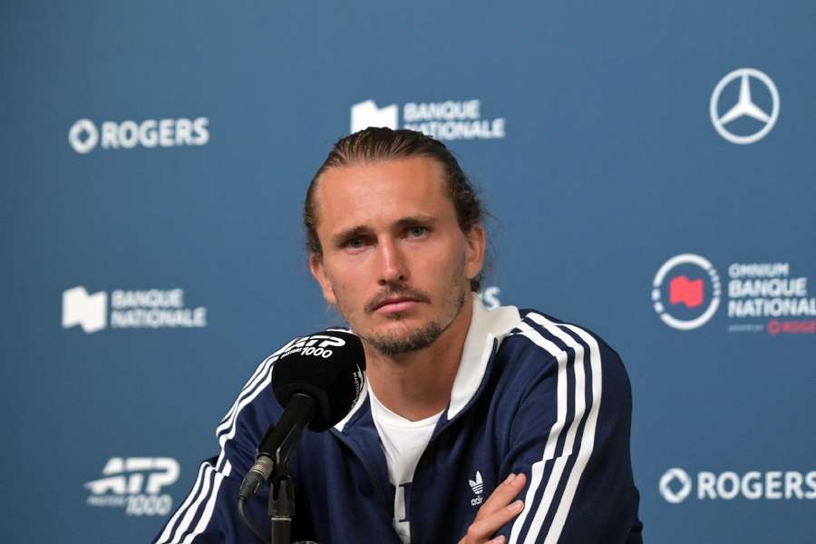 Alexander Zverev speaking to the media